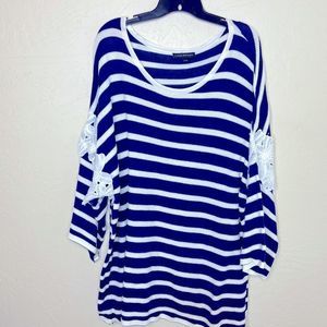 Lane Bryant striped flower detail sweater - Size 22/24